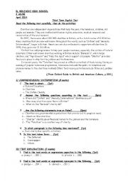 English Worksheet: A test about charities