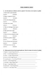 English Worksheet: TEST -PASSIVE VOICE