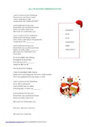 English Worksheet: All I want for Christmas is you