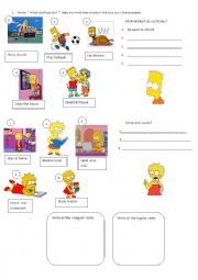 English Worksheet: What did they do yesterday?