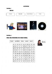 English Worksheet: michael jackson