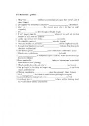 English Worksheet: Wordformation - prefixes 