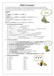 English Worksheet:  s problems