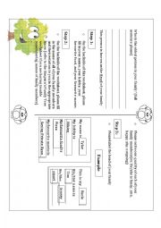 Family tree worksheet front side