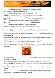 English Worksheet: Halloween Tasks Advanced Learners ! PART ONE