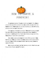 How to Carve a Pumpkin with phrasal verb focus