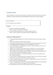 English Worksheet: Scruples activity (conditionals)