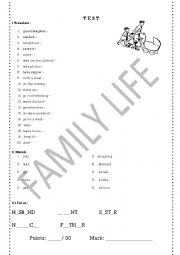 Family life -  a short test