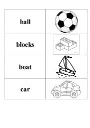 English Worksheet: Toys - flashcards