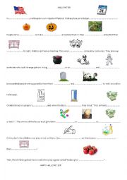 English Worksheet: Halloween 