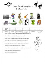 English Worksheet: Halloween video activity