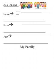 ALL ABOUT YOU - NAME AGE FROM FAMILY PARENTS. VERB TO BE + GOT