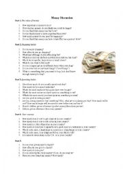 English Worksheet: Money Discussion