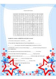 English Worksheet: Holidays USA