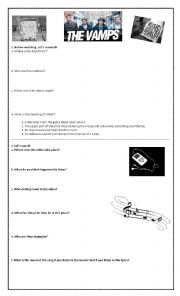 English Worksheet: Oh Cecilia