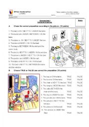 English Worksheet: PREPOSITION OF PLACE 