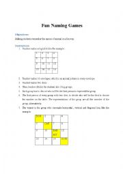 English Worksheet: Fun Naming Games