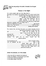 English Worksheet: Noises in the night