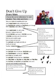 English Worksheet: Song Activity