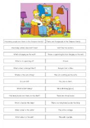 English Worksheet: The Simpons speaking exercise