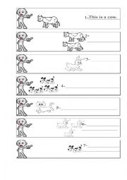 English Worksheet: ANIMALS-THIS-THAT-THESE-THOSE