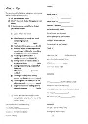 English Worksheet: Pink-Try