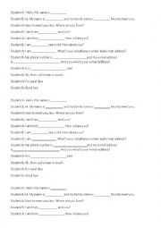 English Worksheet: Conversation