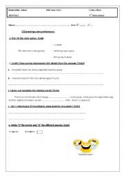 English Worksheet: Mid Term test 