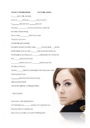 English Worksheet: Past simple exercise (Adele)