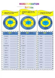 Word formation - suffixes