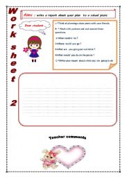 English Worksheet: write a report 