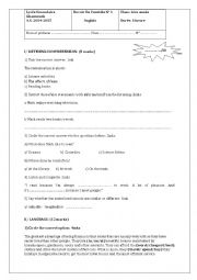 English Worksheet: Mid-Term Test 1 first form