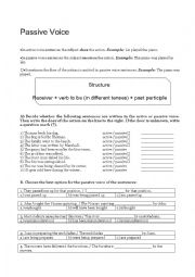 English Worksheet: Passive Voice Exercises 