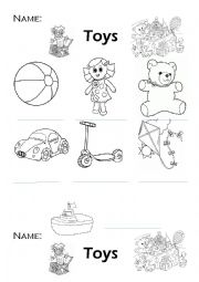 English Worksheet: Toys