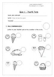 English Worksheet: Quiz