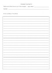 English Worksheet: Metro Investigation