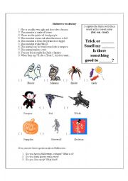 English Worksheet: Halloween vocabulary for beginners