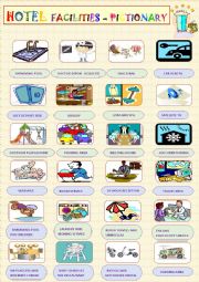 English Worksheet: Hotel Facilities - Pictionary