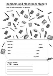 English Worksheet: Classroom objects