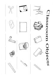 English Worksheet: Classroom Objects