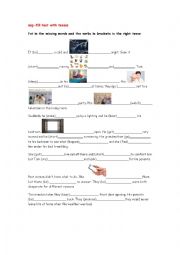 English Worksheet: gap fill in