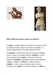 English Worksheet: Art