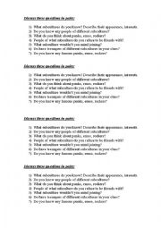 English Worksheet: discussion of subcultures