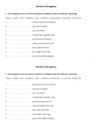 English Worksheet: adverbs of frequency