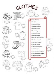 English Worksheet: Clothes