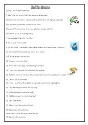 English Worksheet: find the mistakes