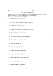 English Worksheet: Michigan English Test Listening Activity