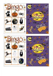 English Worksheet: Halloween Bingo 3/7