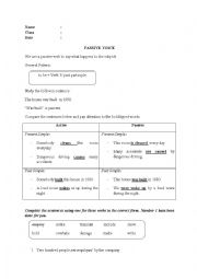 English Worksheet: Passive Voice Exercise