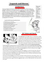 English Worksheet: Three legends